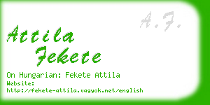 attila fekete business card